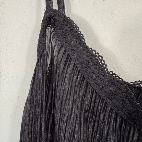 NWT Dressed in Lala Size Small Black Money Honey Plisse Slip Maxi Dress Grunge - Picture 5 of 9